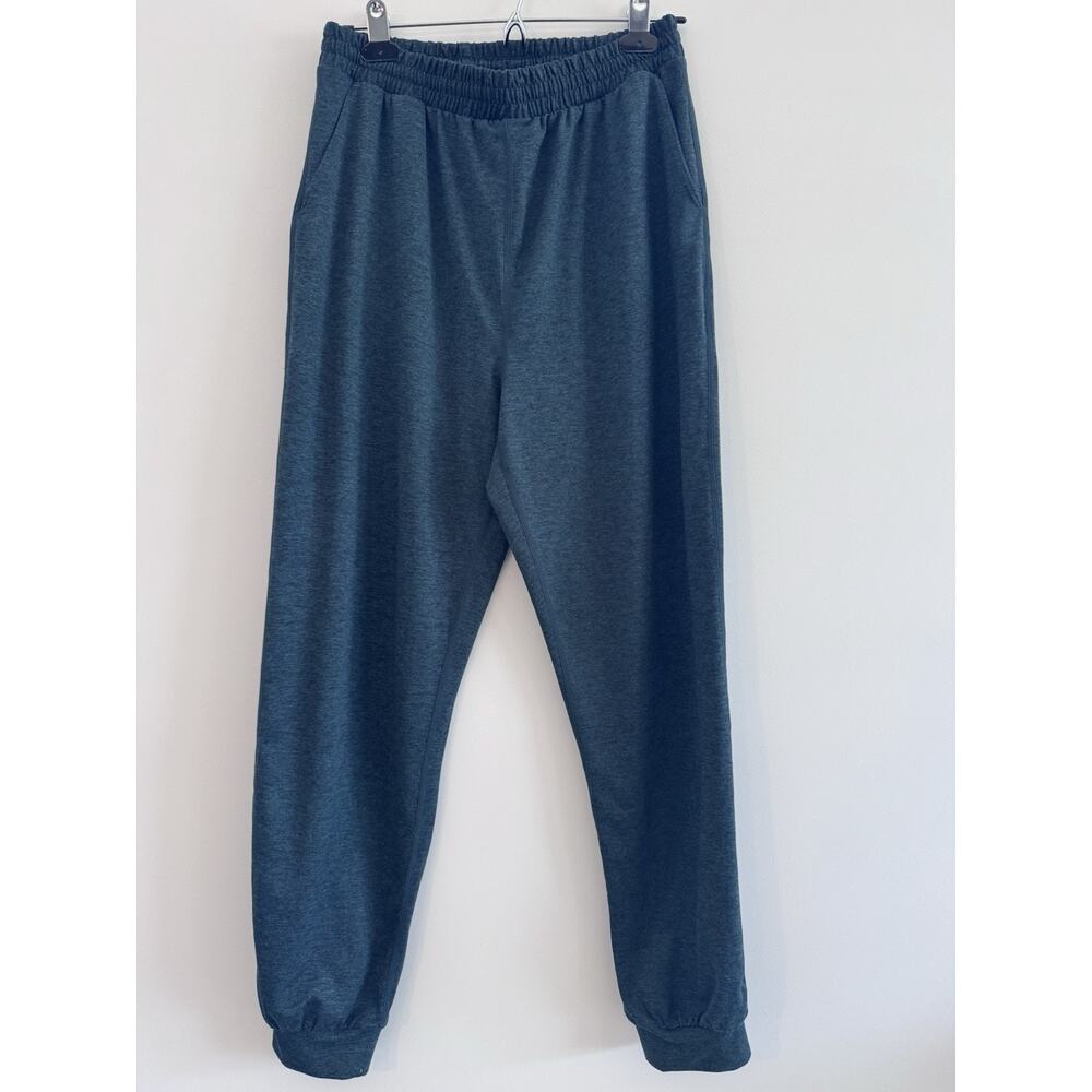 Quince Flowknit High-Rise Boyfriend Joggers Size S Dark Green Sporty - Picture 4 of 8